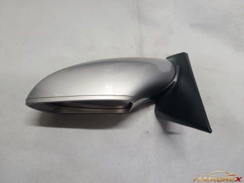 Боковое зеркало Hyundai Sonata YF (2009-2012) левое (водительское), электрическое складывание, LED повторитель, серебристое (матовый треугольник), 9 контактов, артикул 876103S010-DS Y5