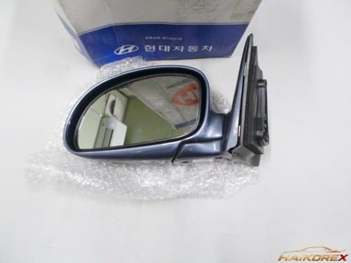 Боковое зеркало заднего вида Elantra водителя (5 контактов) ручной складывающееся 8760529110ZS стальной серый (неиспользованное)