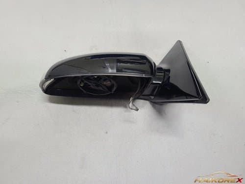 Боковое зеркало Hyundai Grandeur (Новый Опирус) водительское, черное, с электроскладыванием, LED, память, автозатемнение, 15-контактное, C-класс (электроскладывание неисправно, части отсутствуют)