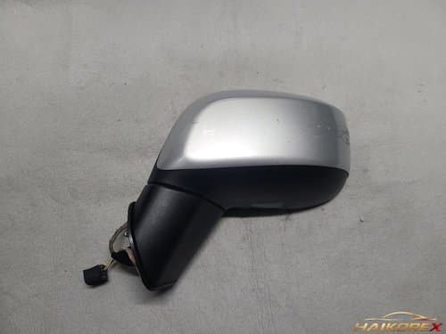 Боковое зеркало (зеркало заднего вида) Chevrolet Spark (Ray) новое, водительское, 3-контактное, ручное складывание, 3D, серебристое, 12-17 (2013г.в.), класс B, со следами царапин
