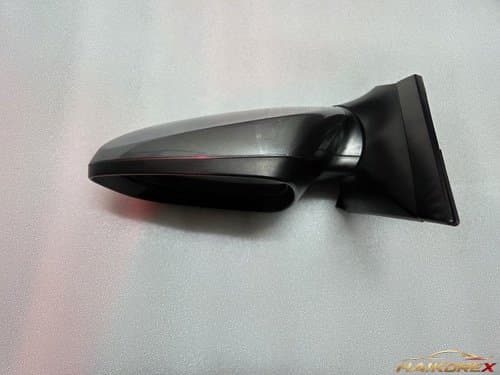 Боковое зеркало (зеркало заднего вида) водителя Hyundai Accent (RB) новый (8 контактов) электрическое складывающееся с LED, углеродно-серое, серое, класс C (царапины, потертости)