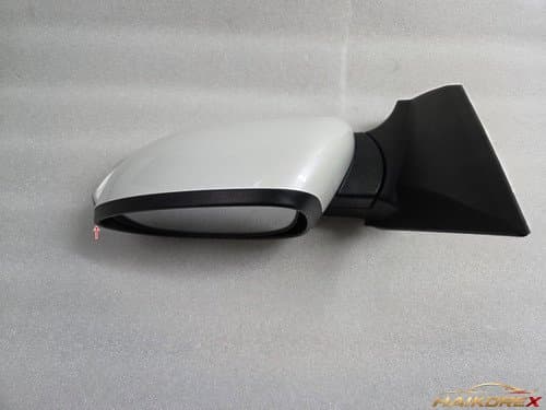 Боковое зеркало Aveo левое (водителя) с электроприводом и LED повторителем (8 контактов), белое