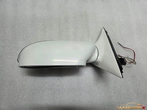 Боковое зеркало заднего вида Hyundai Granzer TG левое (водительское) электрорегулируемое с подогревом, белый перламутр, 05-08 (7+4 контакта)