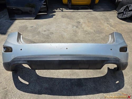 Накладка заднего бампера Hyundai Santa Fe CM верхняя 866112B700 + нижняя 86122B700 (3 отверстия под датчик) 2009-2012 дизайн (The Style)