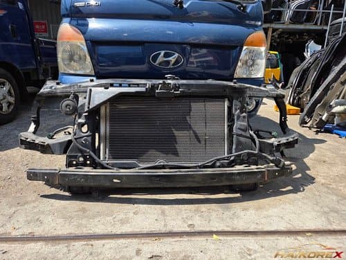 Модуль переднего радиатора Hyundai Grand Starex в сборе с радиатором, конденсатором, вентиляторами (2 шт.), масляным охладителем и креплением, дизель, механическая коробка (M/T), с 2012.01.01