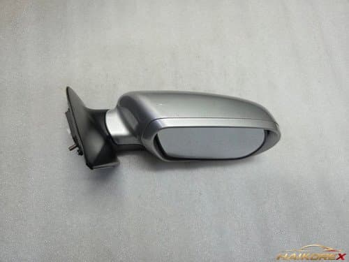 Боковое зеркало правое (8 контактов) для Hyundai Santa Fe CM с электрическим складыванием и LED 876202B510X2 серебристое, класс B (подкрашено)