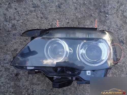 Стекло фары передней левой HID
